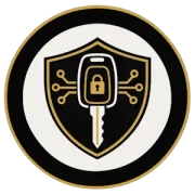 Shield and electronic key representing protected manufacturer vehicle-security access